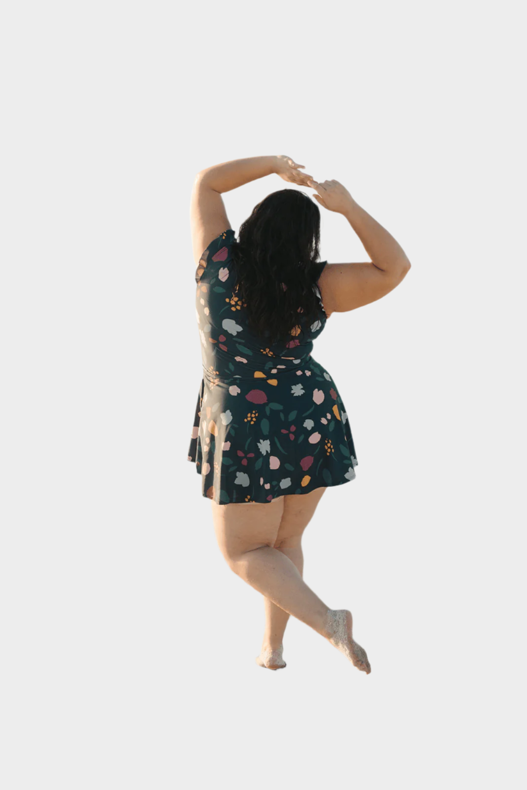 Peldkostīms ar Volāniem un Krūšu Atbalstu