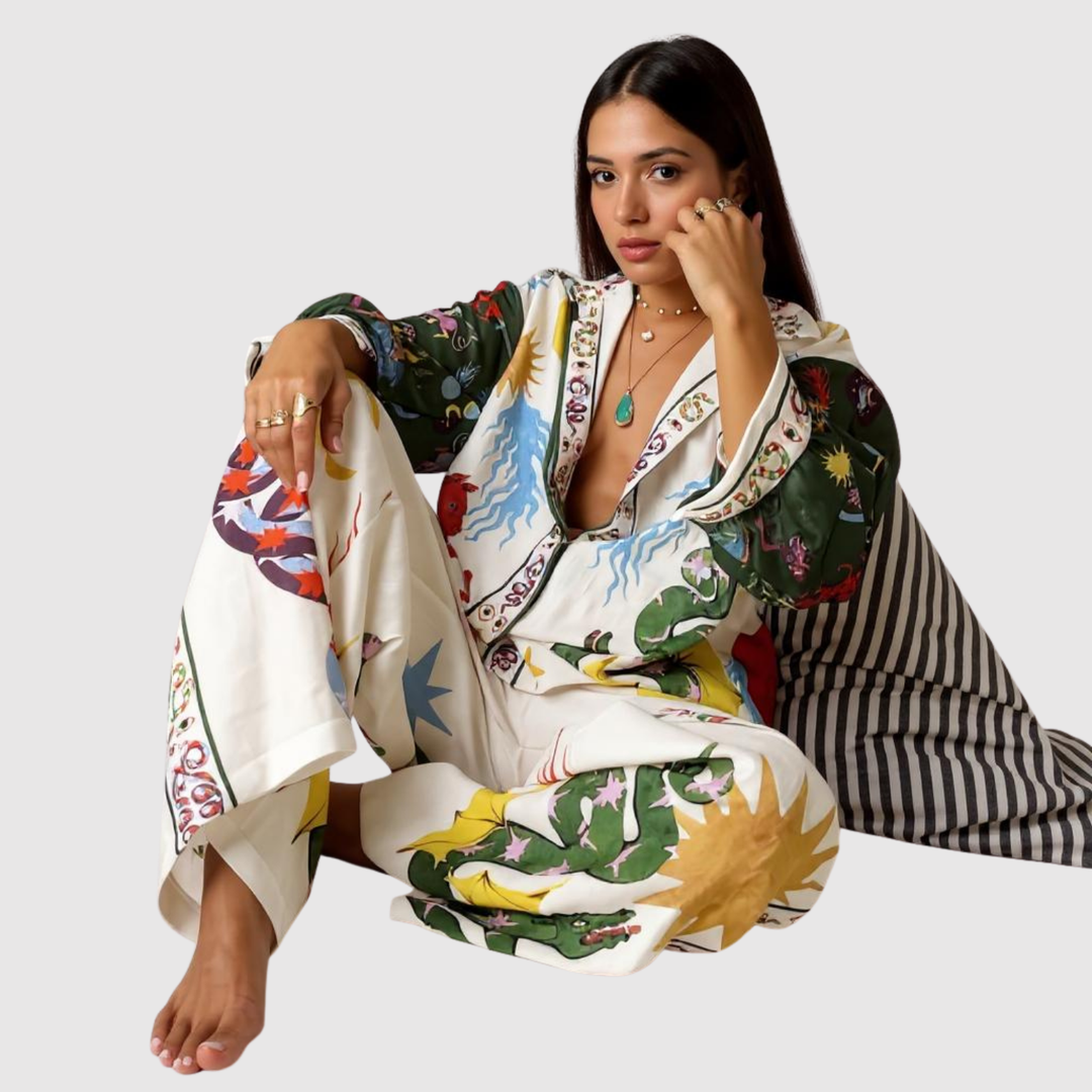 Виктория – Гащеризон с цветен принт