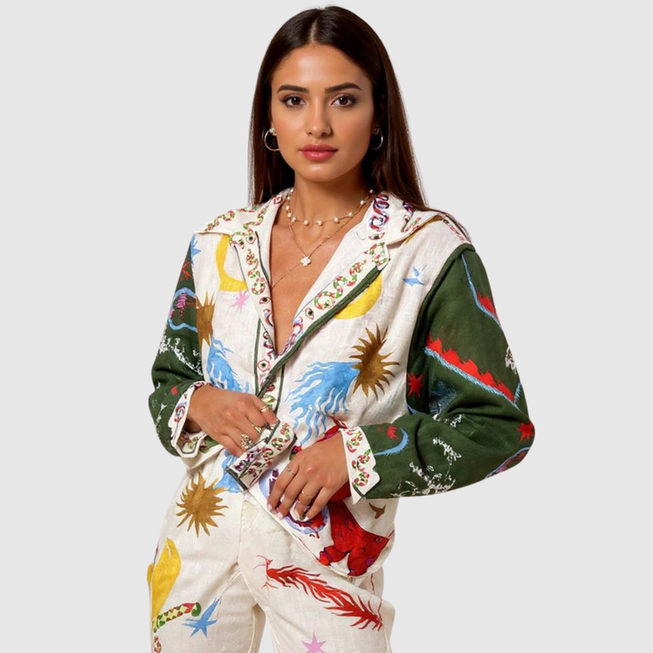 Виктория – Гащеризон с цветен принт