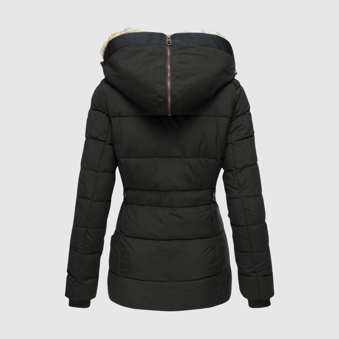 Елена – Парка с фигурен силует и пухкава яка