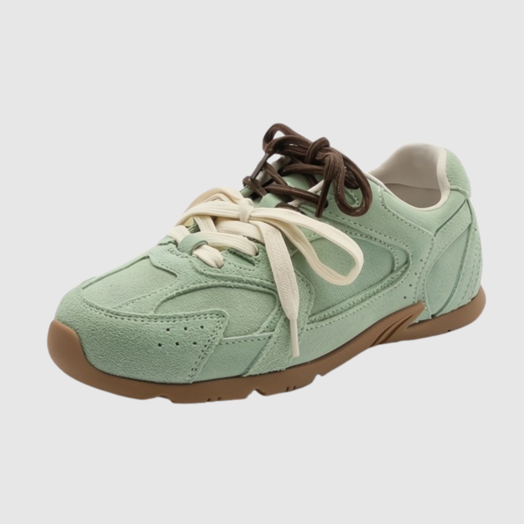 Симона – Обувки тип маратонки с велурен вид