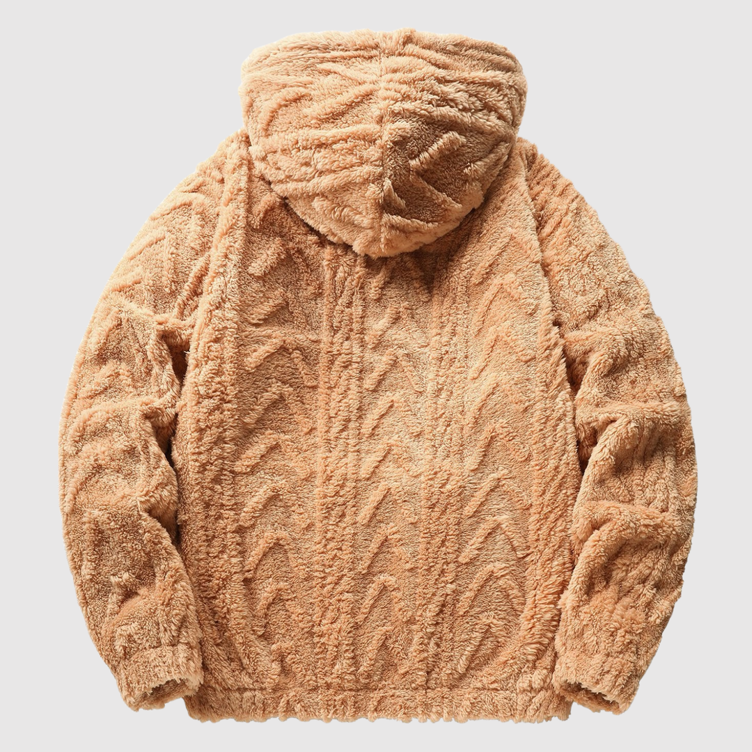 Мила – Мек Теди Худи с кабелна шарка