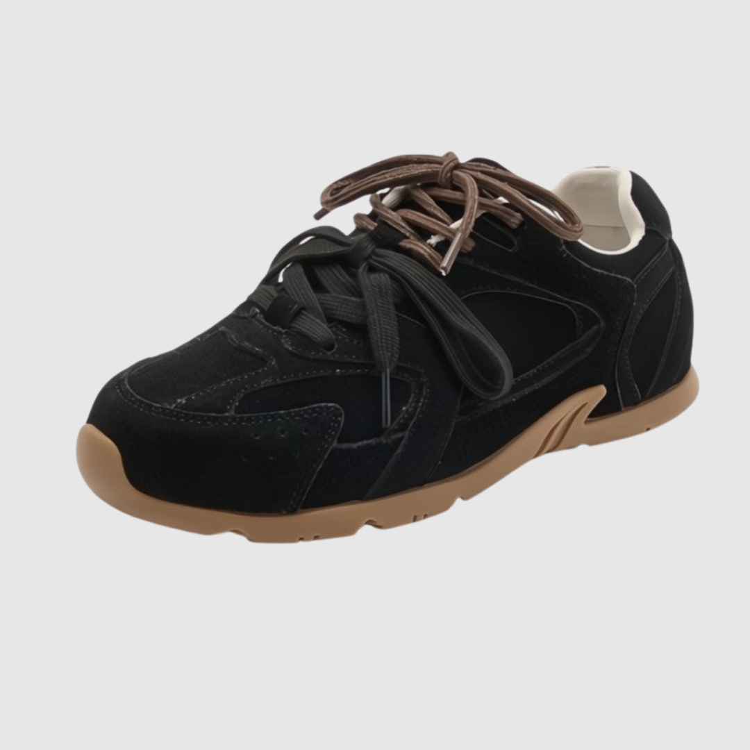 Симона – Обувки тип маратонки с велурен вид