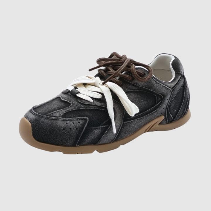 Симона – Обувки тип маратонки с велурен вид