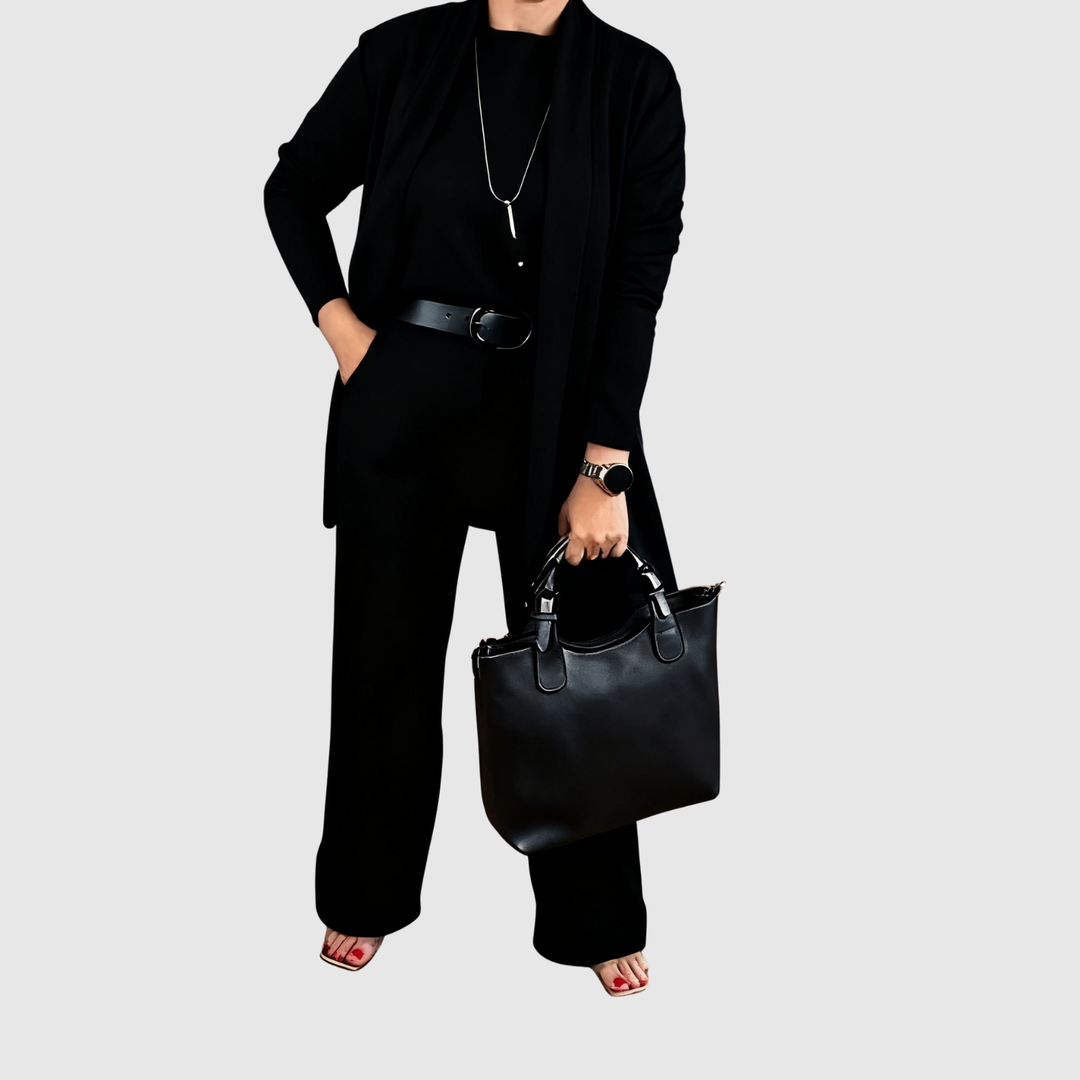 Виктория - Елегантен комплект с риза и панталони