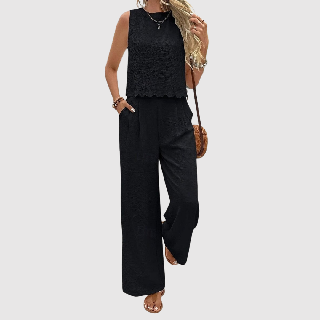 Виктория – Елегантен комплект с летящи панталони