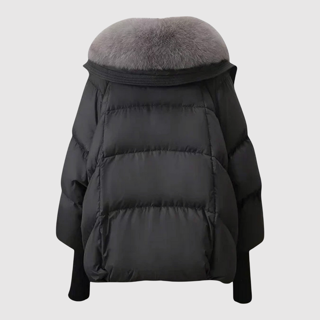 Елена – Късо яке с пух и колан