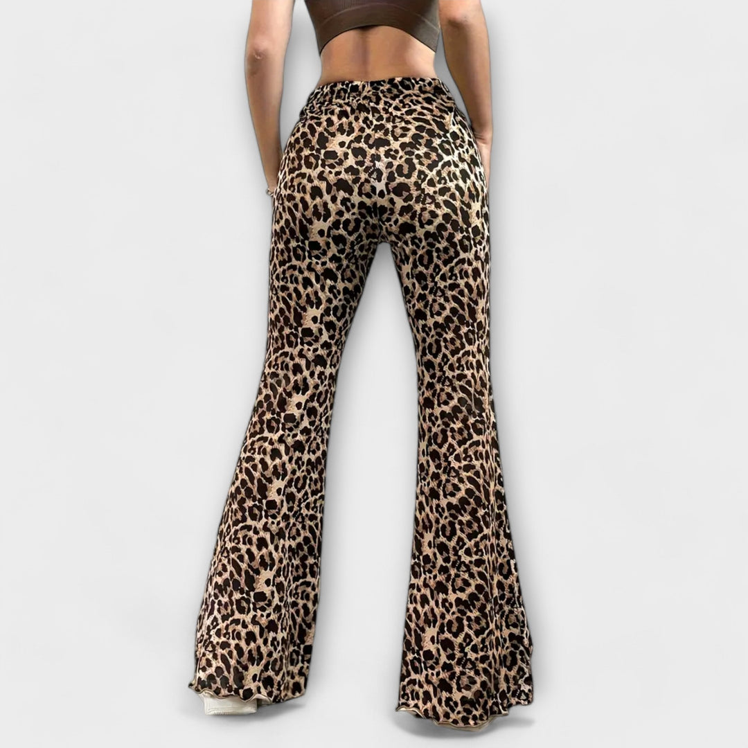 Berenice - Bootcut leopardu bikses
