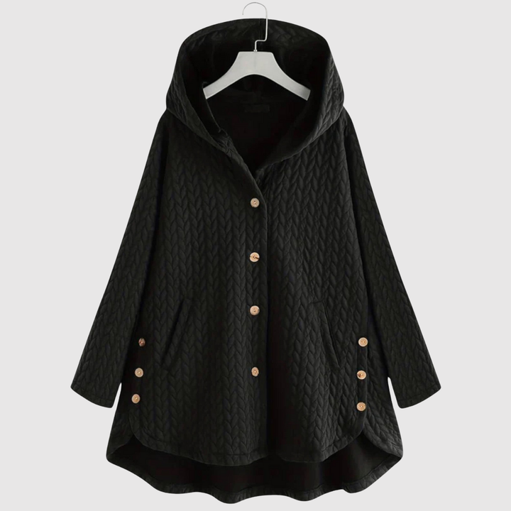 Елена – Плетена туника с качулка и декоративни копчета