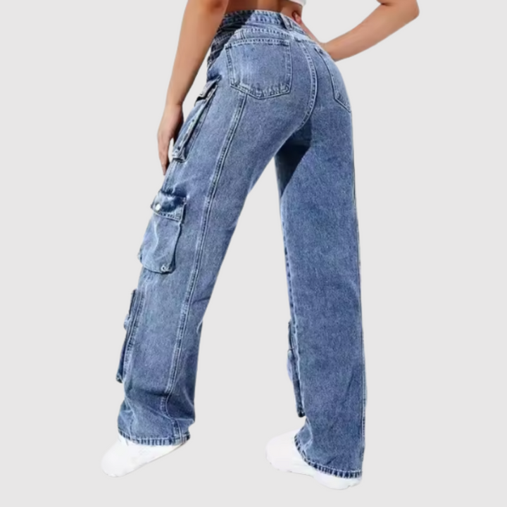 Полина – Кargo дънки с джобове и свободна кройка