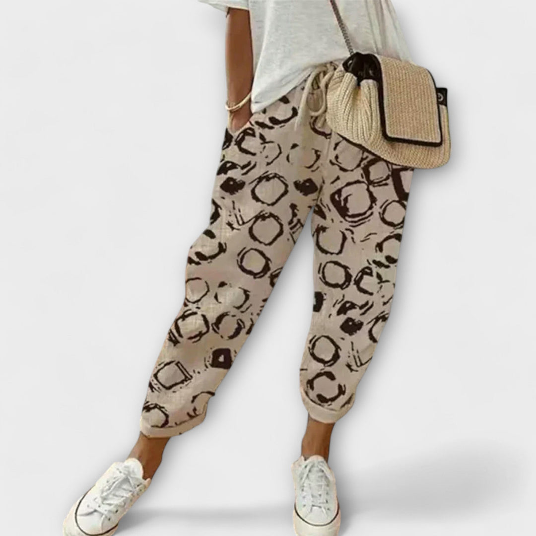 Aurora - Komfortabli lina un kokvilnas bikses