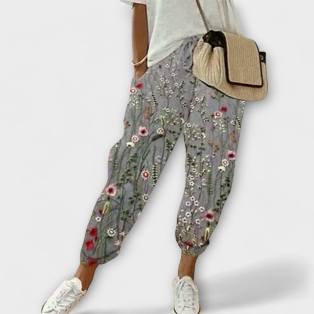 Aurora - Komfortabli lina un kokvilnas bikses