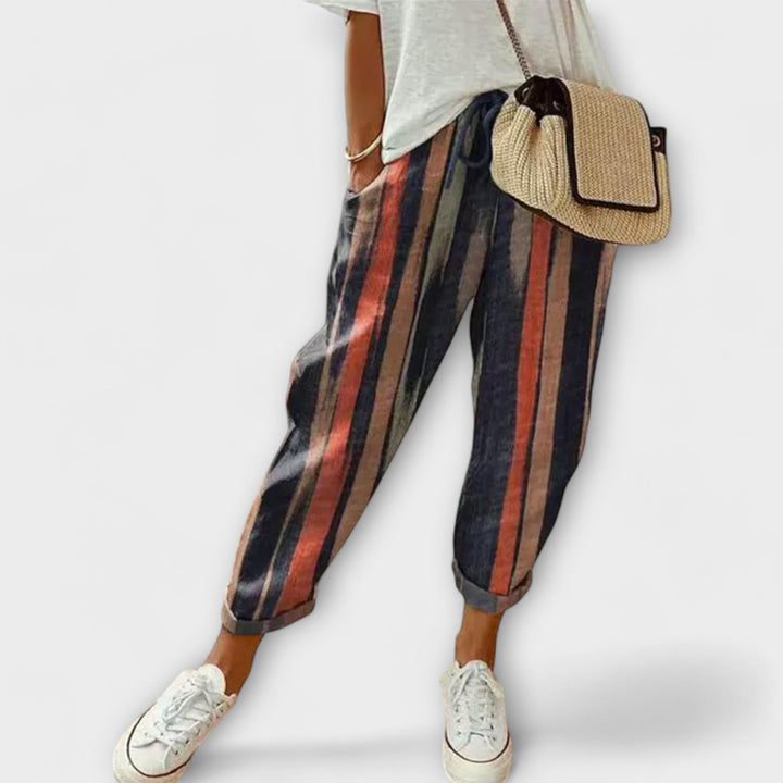 Aurora - Komfortabli lina un kokvilnas bikses