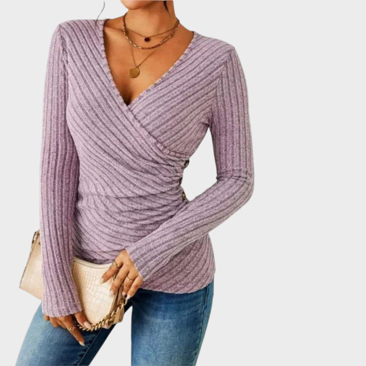 Paulina - Vēdera formējošs tops ar garām piedurknēm