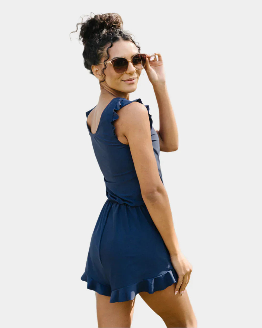 Peldkostīms ar Volāniem un Krūšu Atbalstu