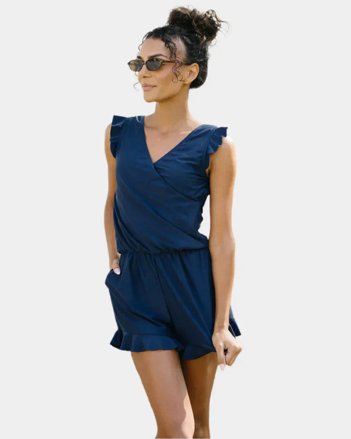 Peldkostīms ar Volāniem un Krūšu Atbalstu