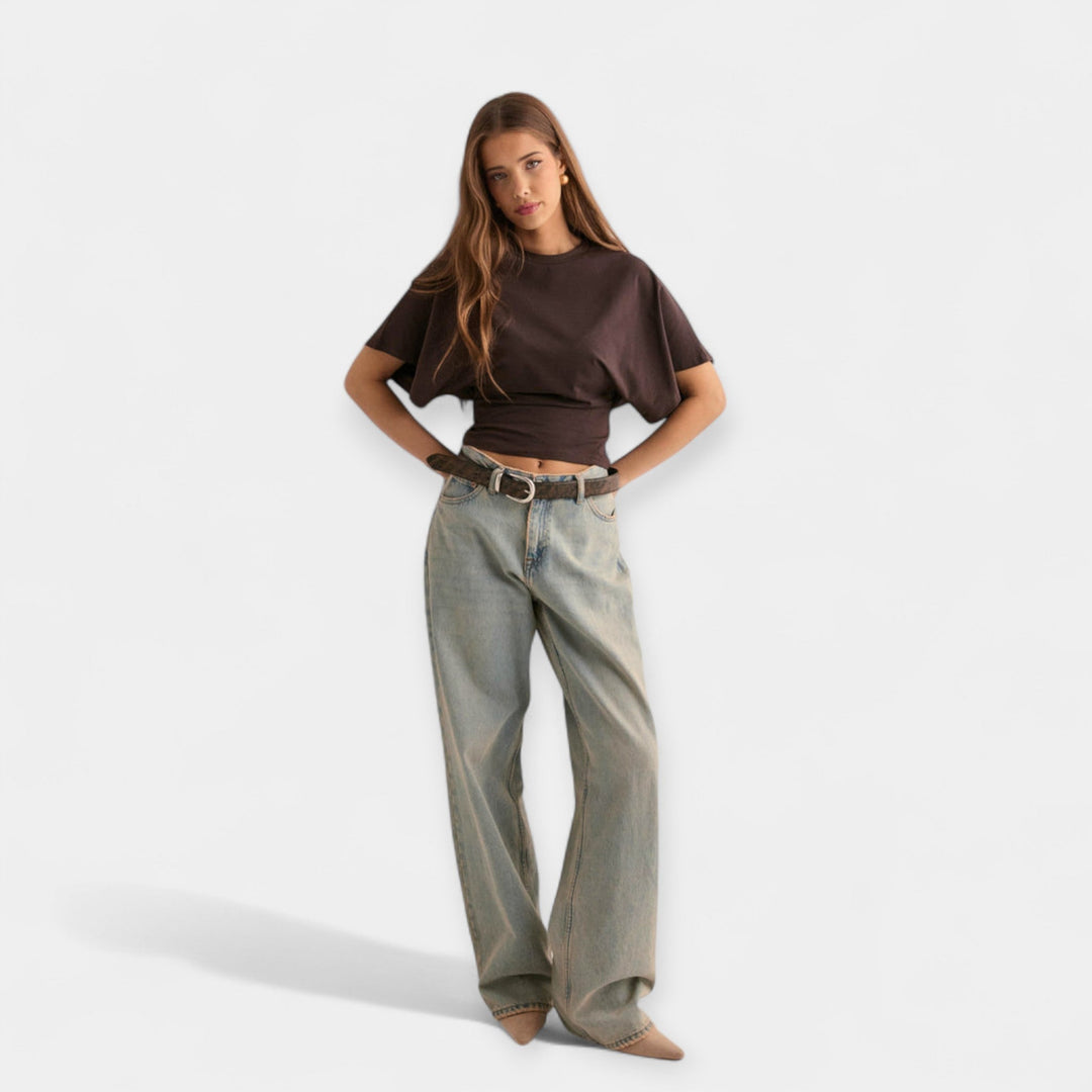 Marškiniai su Patogiais Platiais Rankovėmis