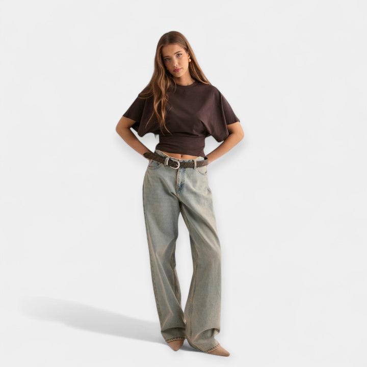 Marškiniai su Patogiais Platiais Rankovėmis