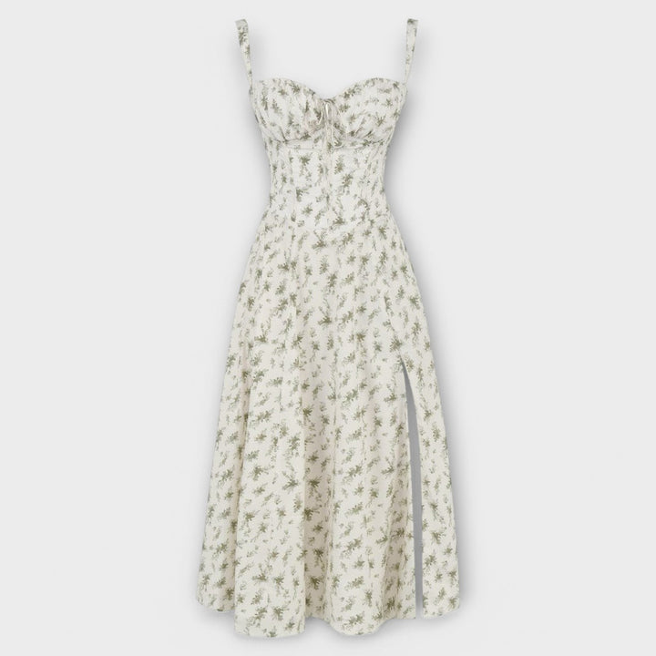 Лилия - Миди рокля с корсетни детайли