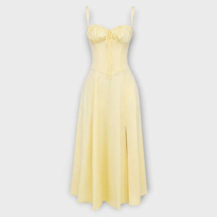 Лилия - Миди рокля с корсетни детайли