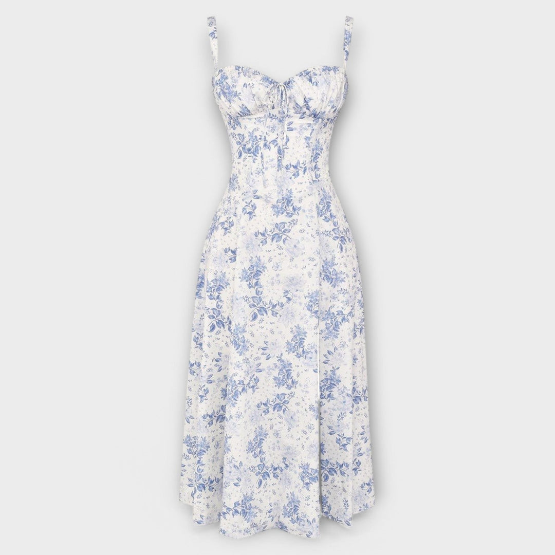 Лилия - Миди рокля с корсетни детайли