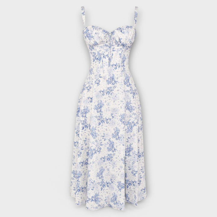 Лилия - Миди рокля с корсетни детайли